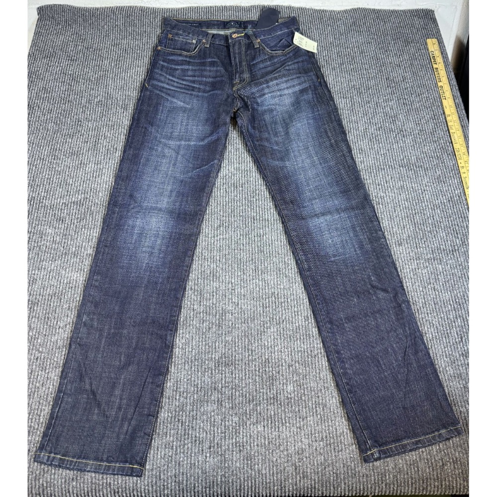 Lucky Brand 329 Classic Straight Jeans Mens 31x34 Blue Denim 5 Pocket Dark Wash